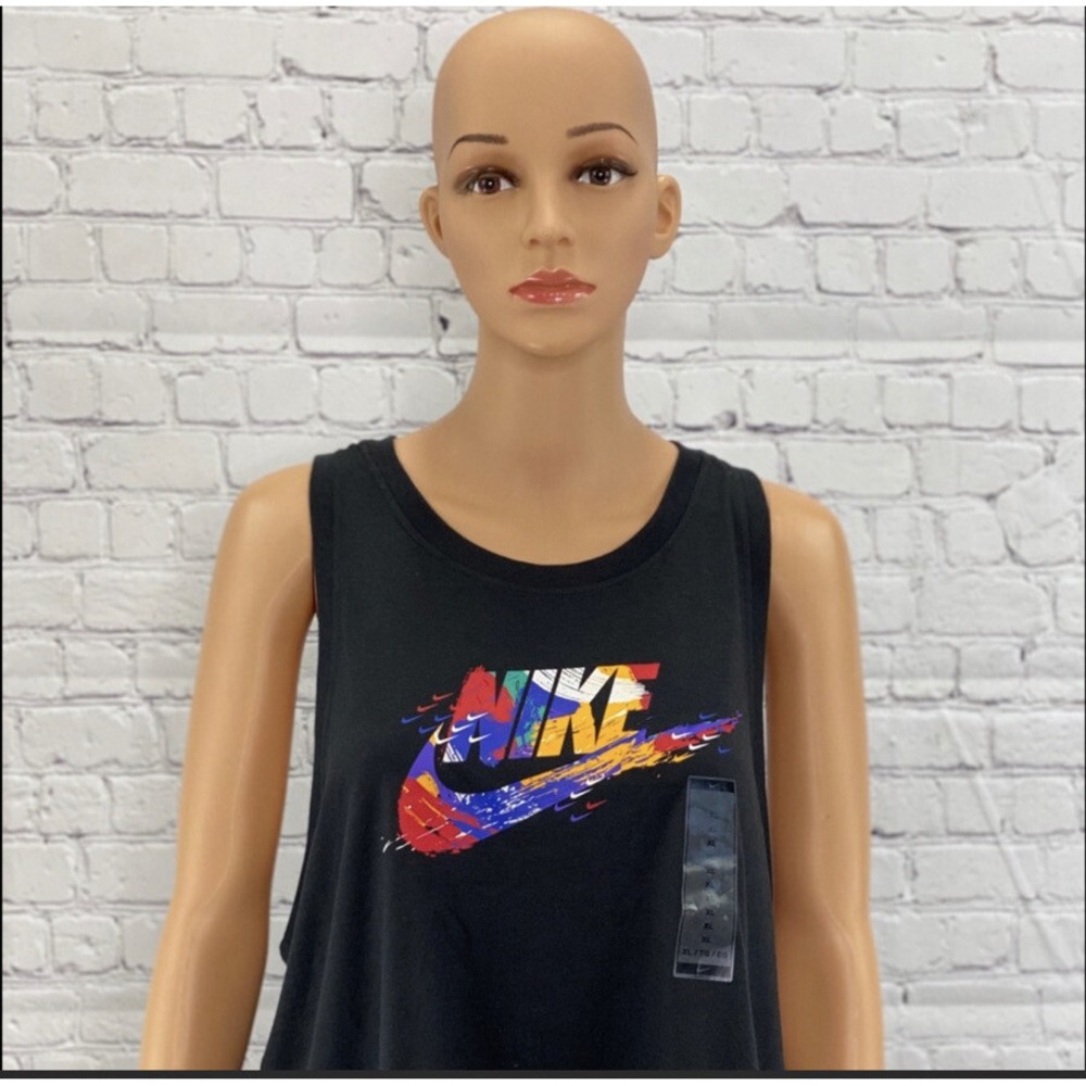 Nike Sportswear Women's XL Cropped Tank Top Black NWT